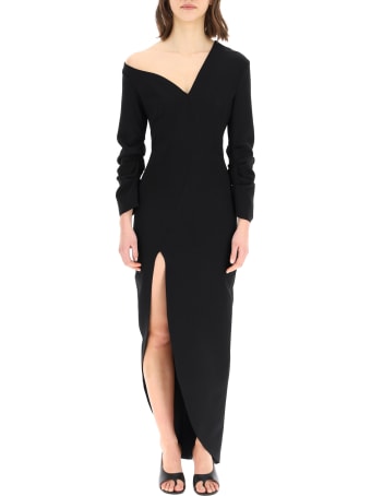 A.W.A.K.E. Mode Asymmetric Dress In Crepe Jersey