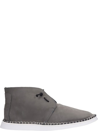 Bruno Bordese Flavor Lace Up Shoes In Grey Nubuck