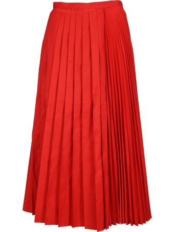 Valentino Micro Faille Pleated Skirt.