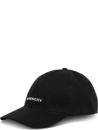 Givenchy Black Cotton Blend Hat With Logo