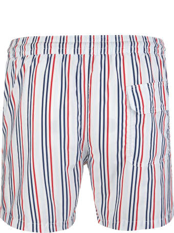 Capri Code Red And Blue Thin Striped Swimsuit