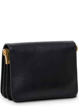 Dsquared2 Black Leather Crossbody Bag With Logo Buckle