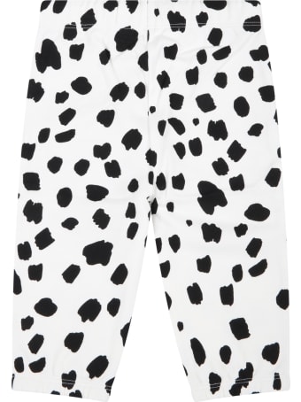 Stella McCartney Kids White Sweatshirt For Baby Kids With Spots