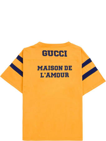 Gucci Yellow Cotton T-shirt With Print