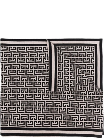 Balmain Merino Monogram Scarf
