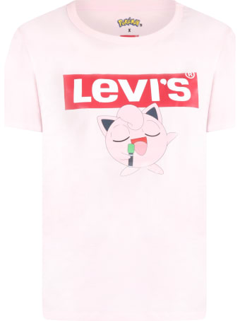 Levi's Pink T-shirt For Kids With Logo
