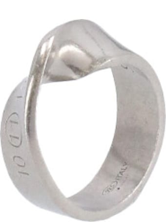 Maison Margiela Twisted Ring With Logo