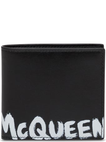 Alexander McQueen Bifold Leather Wallet With Logo