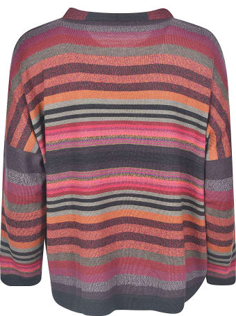 De Clercq Stripe Pattern Ribbed Sweater