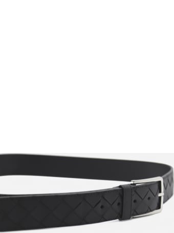 Bottega Veneta Leather Belt With Woven Pattern