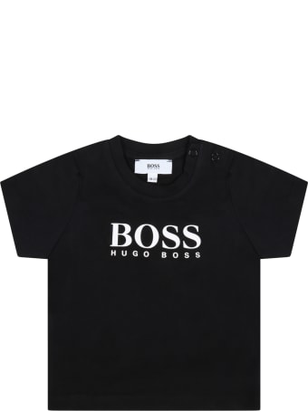 Hugo Boss Black T-shirt For Babykids With Logo