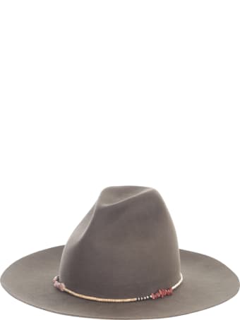 Super Duper Hats Round Crown Large Raw Brim Casamarina Beadwork