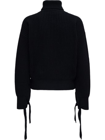 Mauro Grifoni Black Wool Sweater With Bows