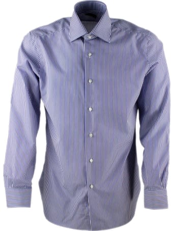 Barba Napoli Men's Slim Fit Journey Model Shirt With Hand-sewn Striped No Crumple Fabric