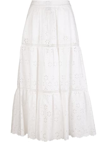 Parosh Embroidered Midi Skirt