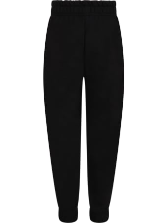 IRENEISGOOD Black Sweatpant For Girl With Writings