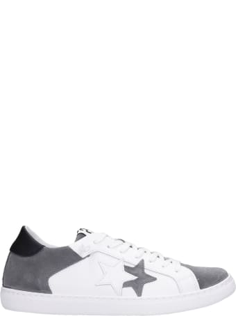 2Star Sneakers In White Suede And Leather