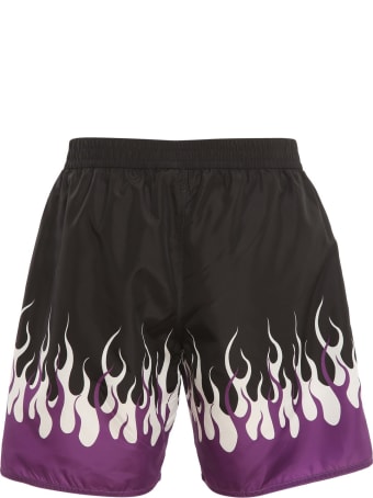 Vision of Super Short Swim With Purple Flame