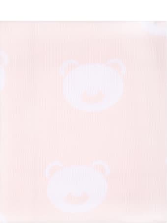 Little Bear Pink Blanket For Baby Girl With Bears