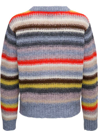 M Missoni Multicolor Striped Alpaca Blend Sweater