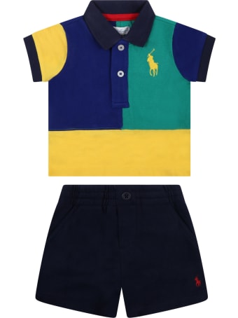 Ralph Lauren Multicolor Set For Baby Kids
