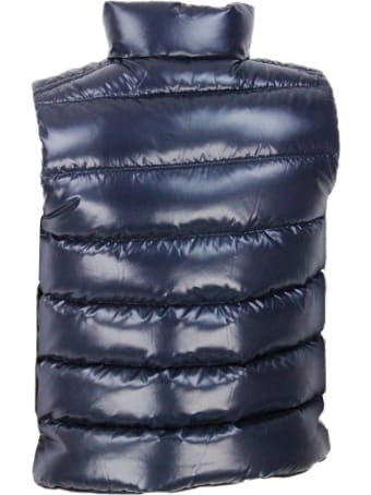 Moncler Tib Sleeveless Gilet In Real Goose Down With Zip And Button Closure