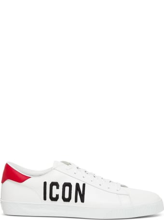 Dsquared2 Icon Sneakers In White Leather