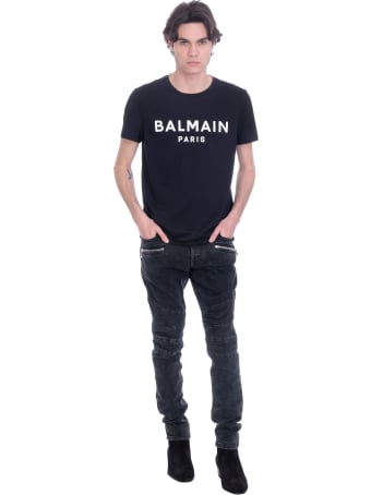 Balmain T-shirt In Black Cotton