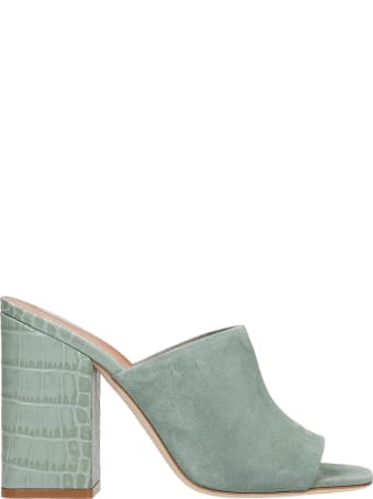 Paris Texas Milano Sandals In Green Suede