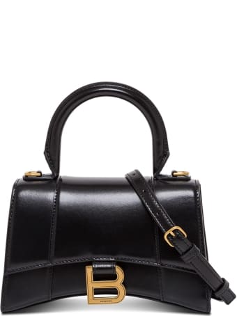 Balenciaga Hour. Top Handle Xs In Shiny Box Calf