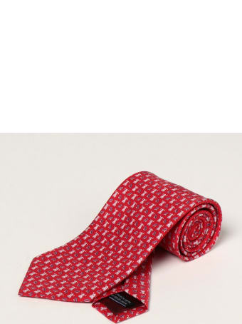Salvatore Ferragamo Tie Salvatore Ferragamo Silk Tie With Micro Dogs And Rings