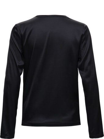 Tessa Black Satin Blouse
