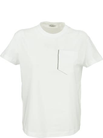 Brunello Cucinelli Lightweight Cotton Jersey T-shirt With Monile