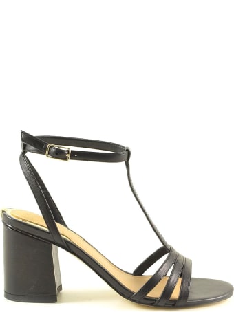 Guess Black Leather High Heel Sandals