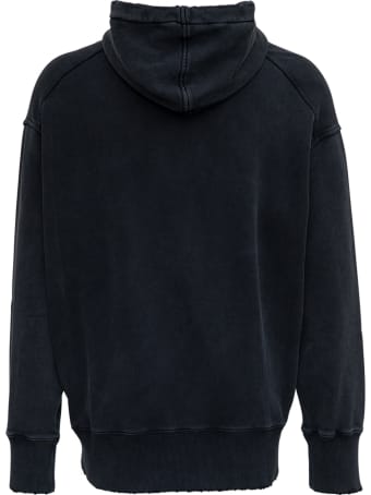 Givenchy Black Oversize Jersey Hoodie With Print