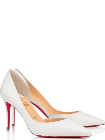 Christian Louboutin White Leather Iriza 85 Pumps
