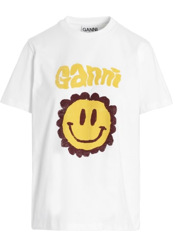 Ganni 'smiley' T-shirt