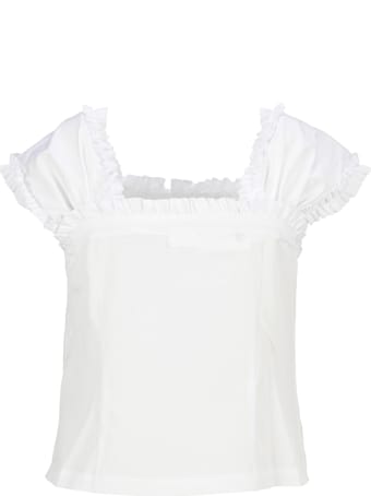 Comme Des Garçons Girl Ruffled Cotton Blouse