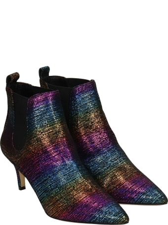 Bams Sara High Heels Ankle Boots In Multicolor Synthetic Fibers