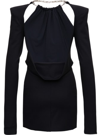 The Attico Viscose Blend Mini Dress With Chain Detail
