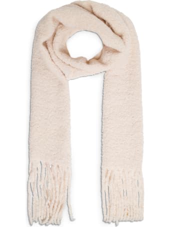 Forte_Forte Off White Alpaca Blend Scarf With Fringes