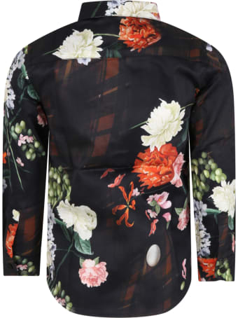 Wolf & Rita Black ''roberto'' Shirt For Kids