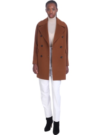 Tagliatore 0205 Ariane Coat In Brown Wool