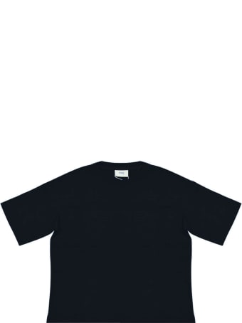 Fendi Dark Blue Teen T-shirt With Logo Trama