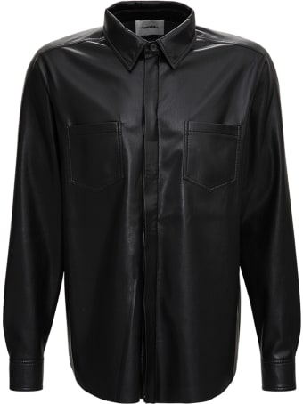 Nanushka Declan Shirt In Vegan Leather