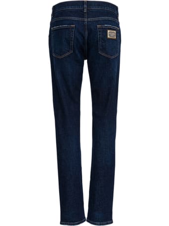 Dolce & Gabbana Blue Denim Jeans With Tears Details