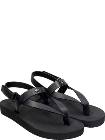 Giuseppe Zanotti Hydra Flats In Black Leather