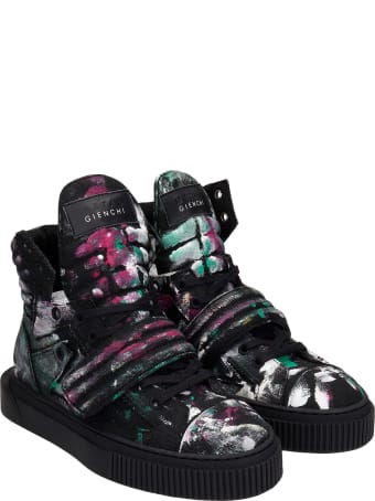 Gienchi Hypnos Shake Sneakers In Black Canvas