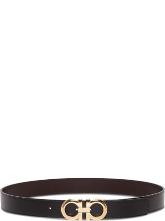 Salvatore Ferragamo Gancini Reversible Leather Belt