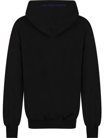 IRENEISGOOD Black Sweatshirt For Girl With Writings